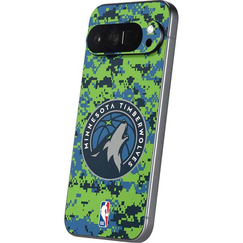 NBA Minnesota Timberwolves Digi Camo Pixel 9 Pro XL Skin